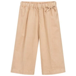 Il Gufo Girls Beige Cotton Culottes