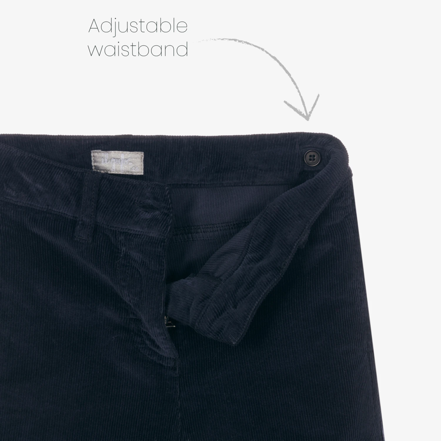 Il Gufo Girls Blue Corduroy Culottes 4 Il Gufo Girls Blue Corduroy Culottes - Image 4