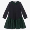 Il Gufo Girls Blue & Green Check Dress