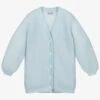 Il Gufo Girls Blue Mohair Cardigan
