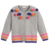 Il Gufo Girls Grey Wool Cardigan