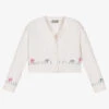 Il Gufo Girls Ivory Cotton Knitted Cardigan
