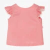 Il Gufo Girls Pink Cotton Frill Sleeve Blouse