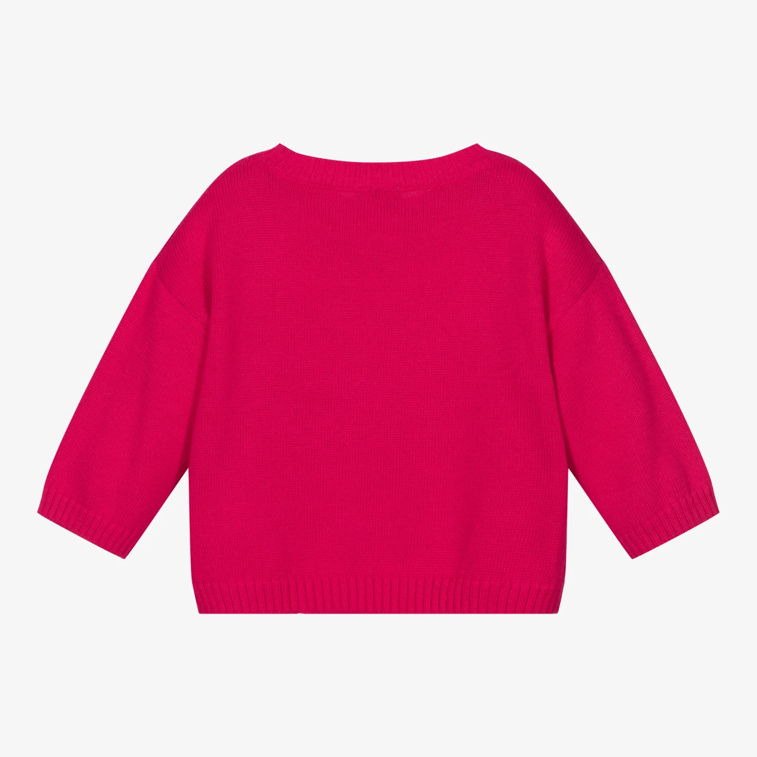 Il Gufo Girls Pink Flower Sweater 2 Il Gufo Girls Pink Flower Sweater - Image 2