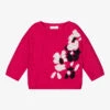 Il Gufo Girls Pink Flower Sweater
