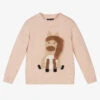 Il Gufo Girls Pink Wool Horse Jumper