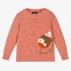 Il Gufo Girls Pink Wool Robin Sweater