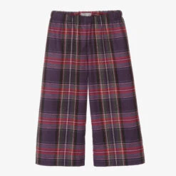 Il Gufo Girls Purple Tartan Culottes
