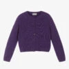 Il Gufo Girls Purple Wool Cardigan