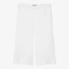 Il Gufo Girls White Cotton Culottes