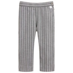 Il Gufo Grey & Black Striped Trousers