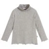 Il Gufo Grey Cotton Jersey Roll Neck