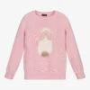 Il Gufo Pink Wool Bunny Sweater