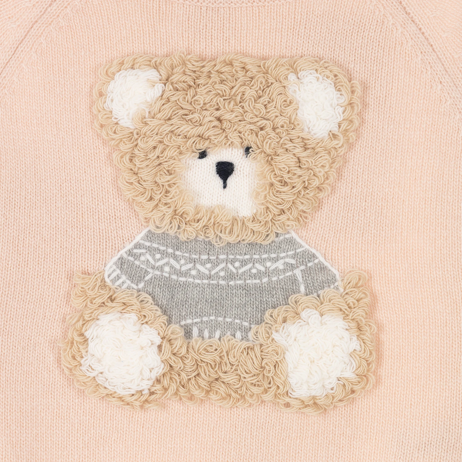 Il Gufo Pink Wool Teddy Sweater 3 Il Gufo Pink Wool Teddy Sweater - Image 3