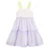 Il Gufo Purple & Pink Cotton Dress