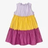 Il Gufo Purple & Yellow Cotton Dress