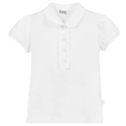 Il Gufo White Cotton Polo Shirt