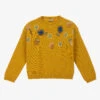 Il Gufo Yellow Floral Wool Sweater