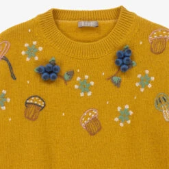 Il Gufo Yellow Floral Wool Sweater -Deals Whimsy Collection Store il gufo yellow floral wool sweater 409956 b31847488260c31174e988ee08a6fe61d85a084d