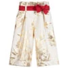 Jessie And James London Gold Floral Belted Culottes