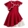 Jessie And James London Red Ruffled Cotton Dress