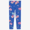 Joules Girls Blue Cotton Floral Leggings
