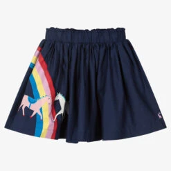 Joules Girls Blue Cotton Skirt
