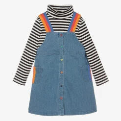 Joyday Girls Blue Denim Dress Set