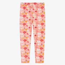 Joyday Girls Pink Cotton Doodle Leggings