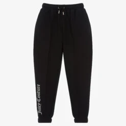 Juicy Couture Girls Black Cotton Joggers