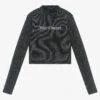 Juicy Couture Girls Black Roll Neck Top