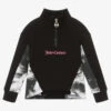 Juicy Couture Girls Black Zip-Up Sweatshirt