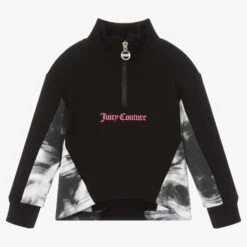 Juicy Couture Girls Black Zip-Up Sweatshirt