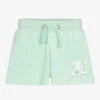 Juicy Couture Girls Green Velour Shorts