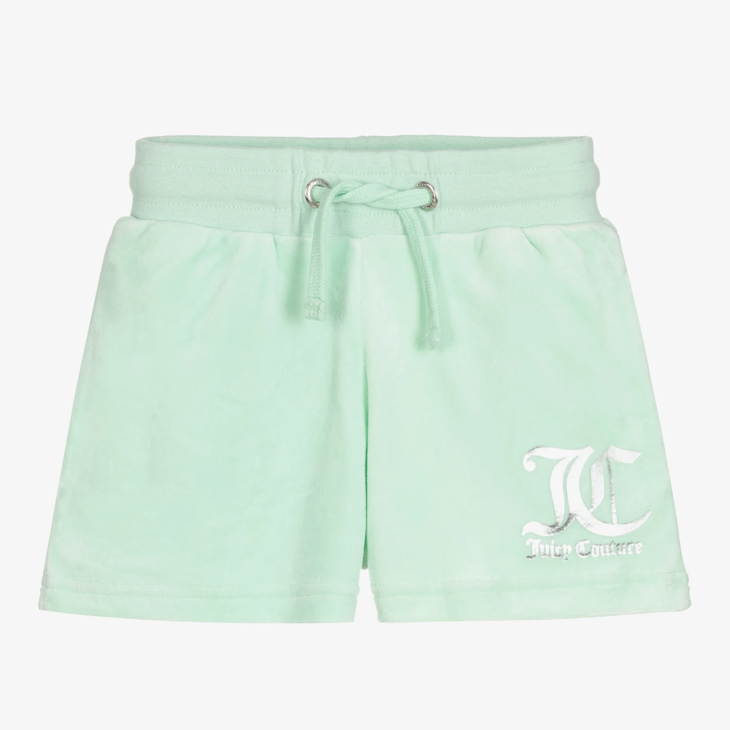 Juicy Couture Girls Green Velour Shorts 1 Juicy Couture Girls Green Velour Shorts