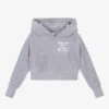 Juicy Couture Girls Grey Velour Hoodie