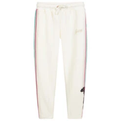 Juicy Couture Girls Ivory Cotton Joggers