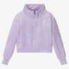 Juicy Couture Girls Lilac Velour Logo Top