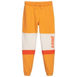 Juicy Couture Girls Orange Logo Joggers