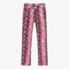 Juicy Couture Girls Pink Animal Print Velour Joggers