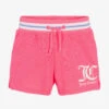 Juicy Couture Girls Pink Cotton Logo Shorts