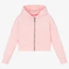 Juicy Couture Girls Pink Logo Zip-Up Hoodie