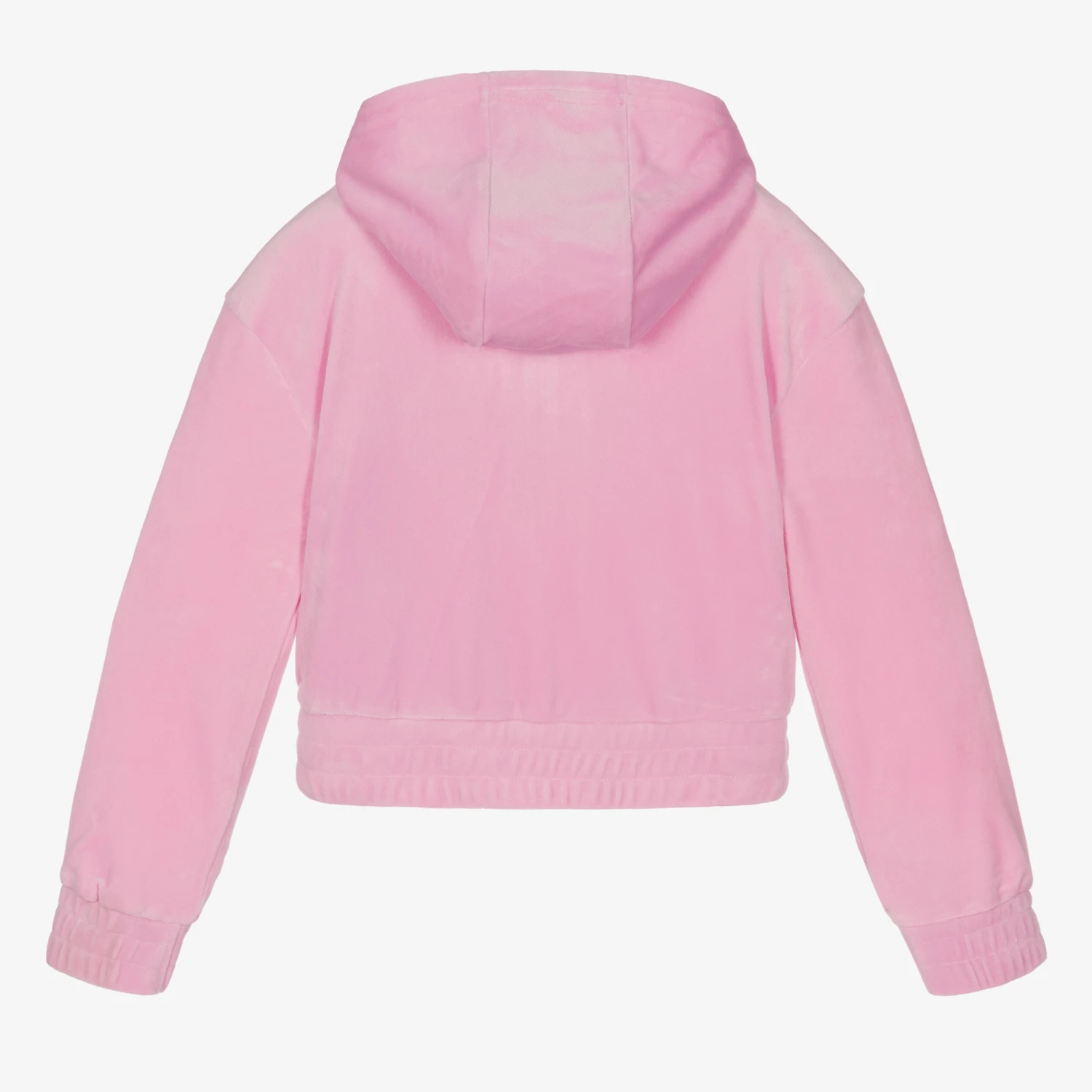 Juicy Couture Pink Hooded Velour Zip-Up Top 2 Juicy Couture Pink Hooded Velour Zip-Up Top - Image 2