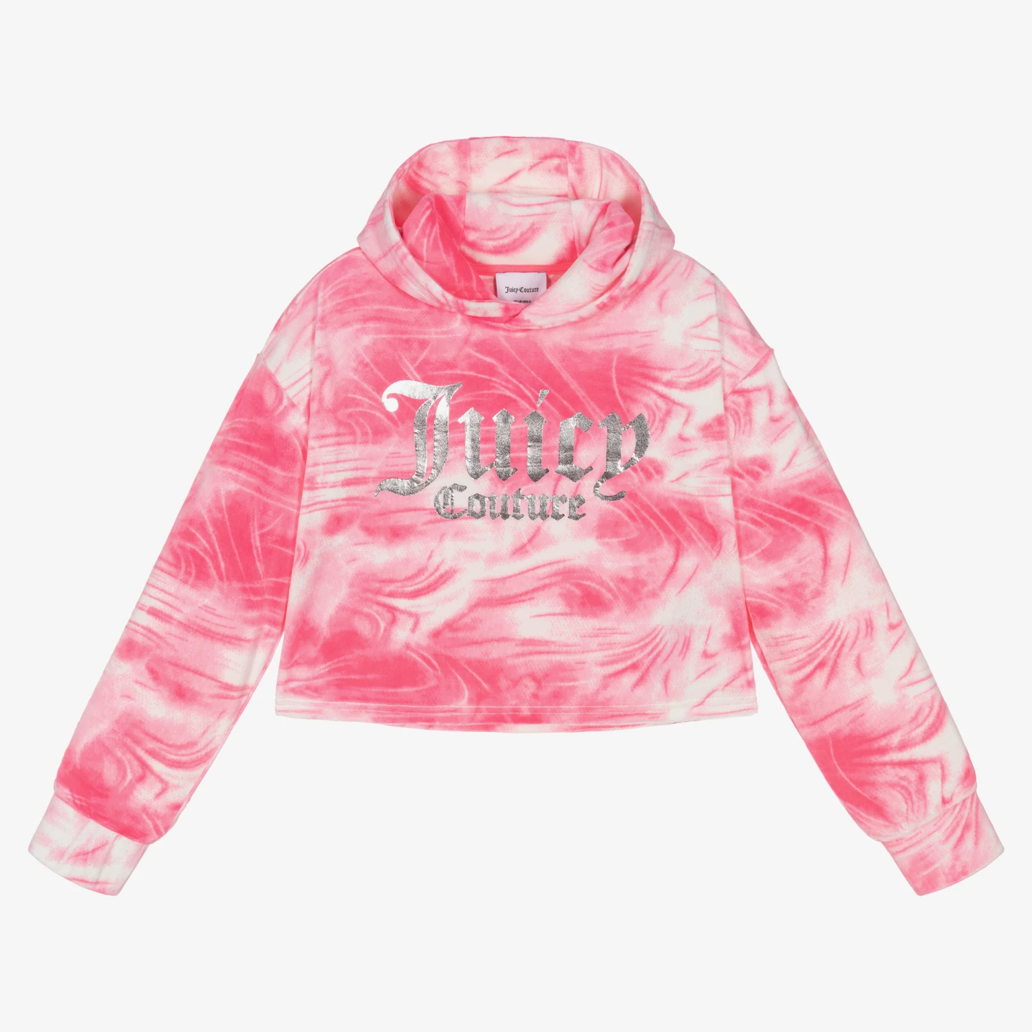 Juicy Couture Pink Marbled Velour Hoodie 1 Juicy Couture Pink Marbled Velour Hoodie