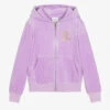 Juicy Couture Purple Velour Zip Up Top