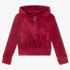 Juicy Couture Red Logo Velour Hoodie