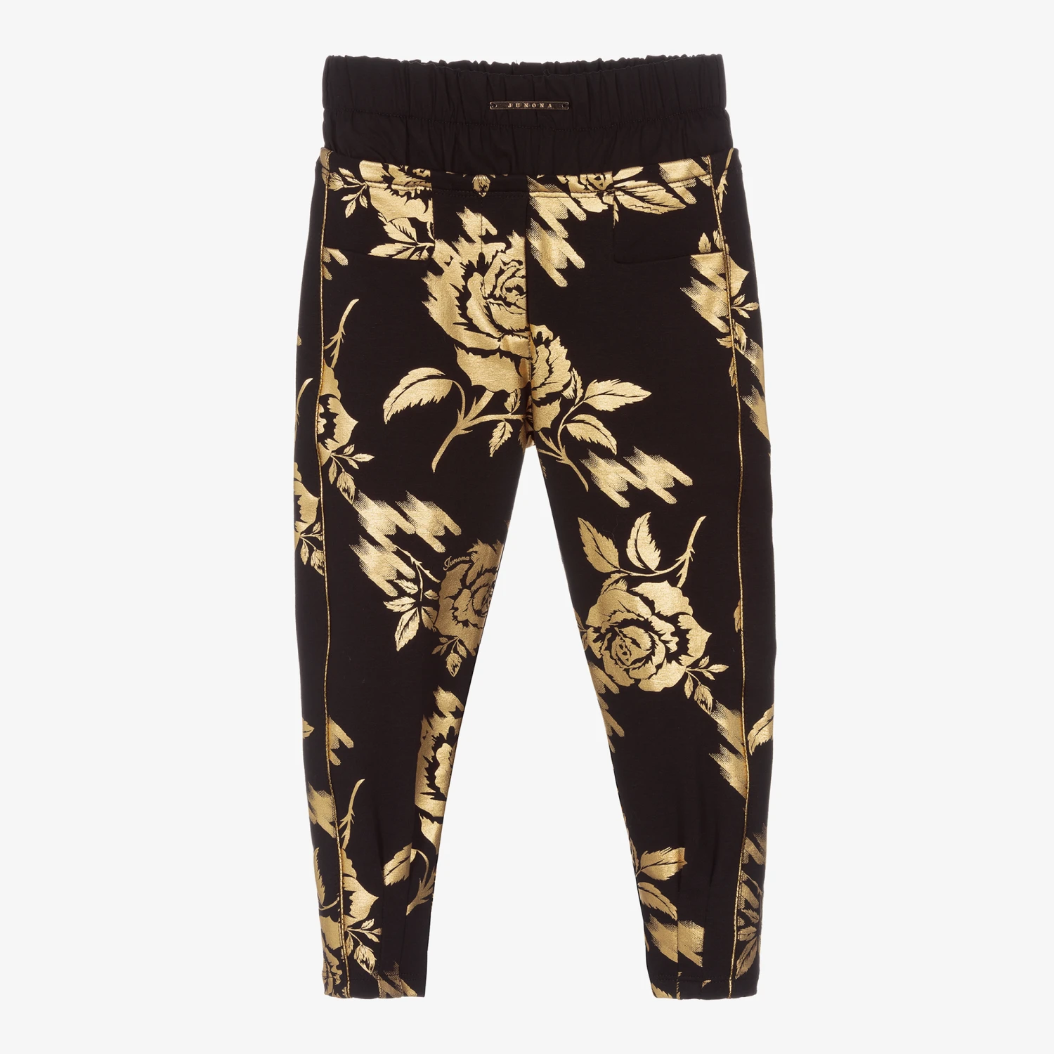Junona Girls Black & Gold Trousers 1 Junona Girls Black & Gold Trousers