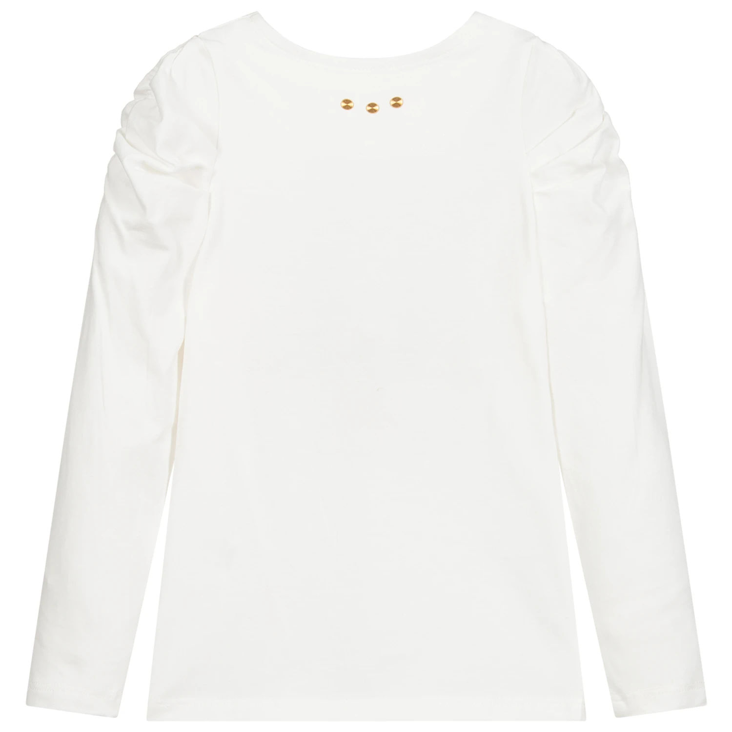 Junona Girls Ivory Cotton Top 2 Junona Girls Ivory Cotton Top - Image 2