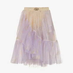 Junona Girls Purple & Gold Tulle Skirt