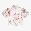 Junona Girls White Floral Blouse